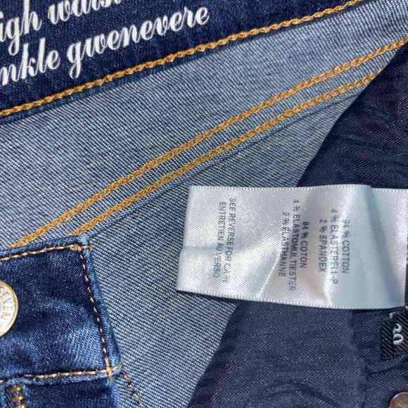 7 For All Mankind High waist Dark Blue Ankle Jeans - Picture 3 of 4